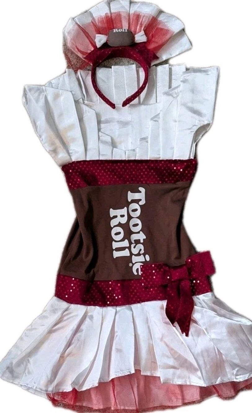 Chasing Fireflies Tootsie Roll Costume Girls 6 7 Dress Headband Wishcraft